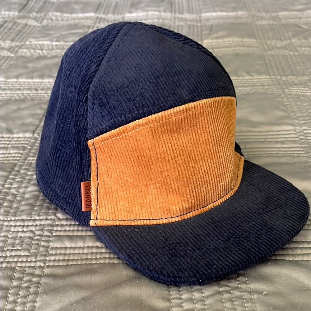 Kids Navy and Tan Cap